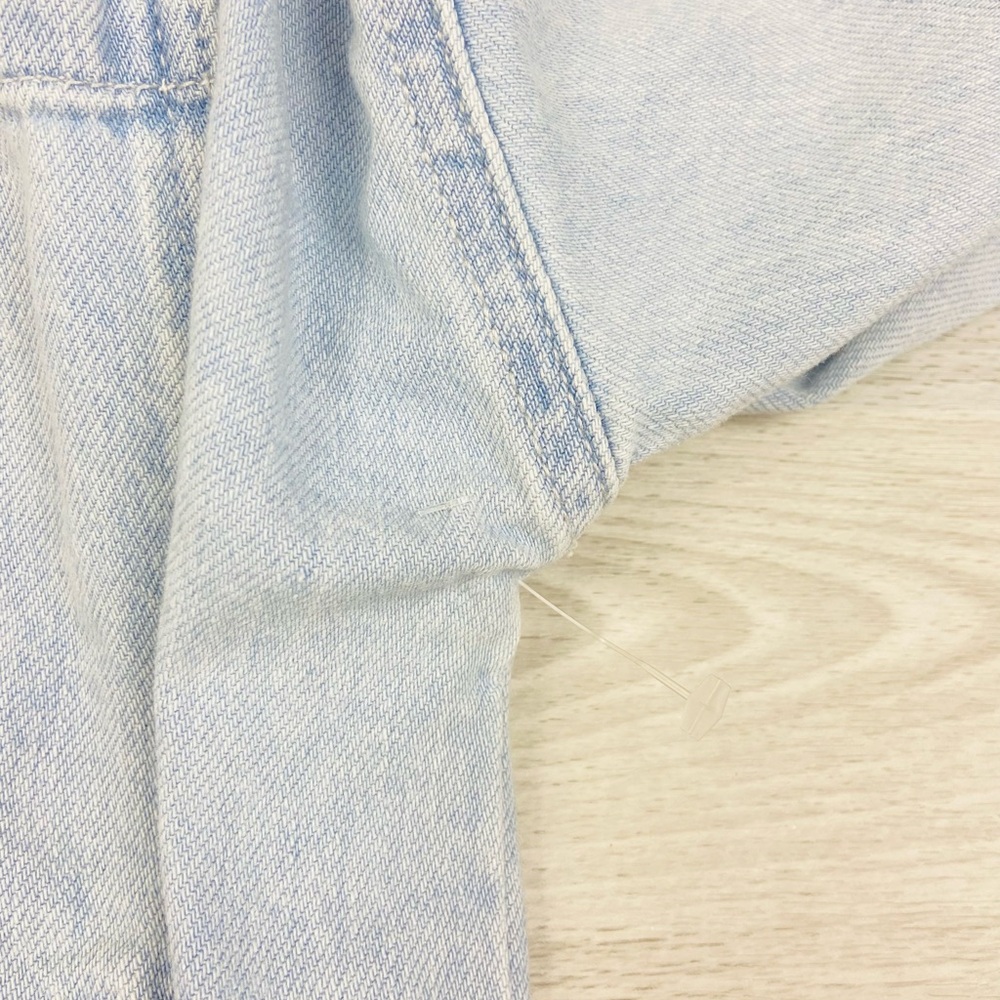 Free People Light Wash Blue Oversized Button-Down Shirt - Picture 15 of 15